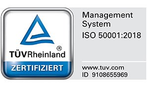 Logo certifikace podle normy ISO 50001