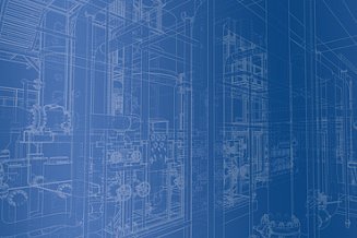 Bild einer technischen Zeichnung einer Gebäudetechnik