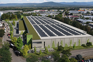 Aerial view of the logistics property in Rastatt