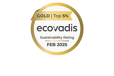 Obrázek pečeti ocenění EcoVadis Gold Award 2025