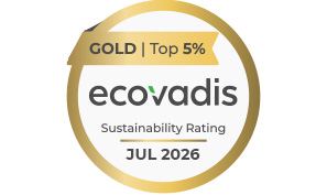 Logo der Zertifizierung Ecovadis Gold 2025