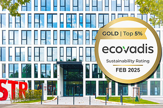 Seal of the EcoVadis Gold Award for 2025
