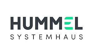 Logo of Hummel Systemhaus in black and green