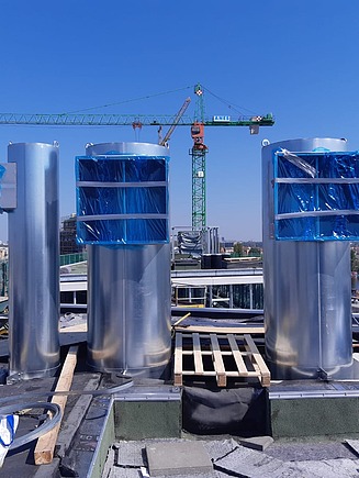 Photo of a ventilation system on a roof