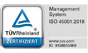 Logo certifikace podle normy ISO 45001