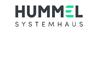 Logo von Hummel Systemhaus in schwarz und grün